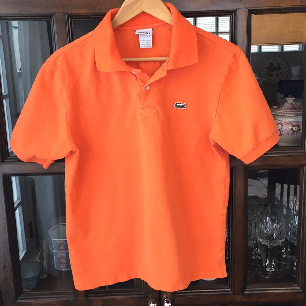 Lacoste Men's Orange Polo Shirt